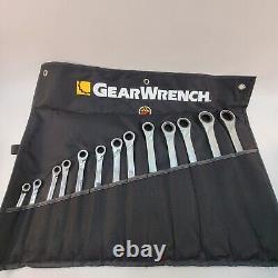 GEARWRENCH 13 Pc. 12 Pt XL Ratcheting Combination Wrench Set with Tool Roll, SAE