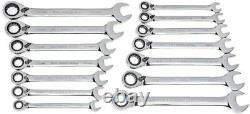 GEARWRENCH 14 Pc. 12 Pt. Reversible Ratcheting Combination Wrench Set, 85142