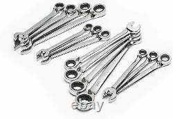 GEARWRENCH 14 Pc. 12 Pt. Reversible Ratcheting Combination Wrench Set, 85142