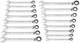 Gearwrench 16 Piece 90-tooth 12 Point Metric Reversible Ratcheting Wrench 86629