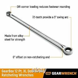GEARWRENCH 17 Pc. GearBox 12 Pt. XL Double Box Ratcheting Wrench Set