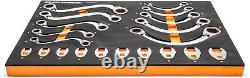GEARWRENCH 20 Piece Specialty Ratcheting Metric Wrench Set in Foam Storage Tray