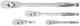 Gearwrench 4 Piece 1/4, 3/8 & 1/2 Drive 120xpt Flex Head Ratchet Set 81230p