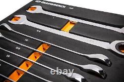 GEARWRENCH 86526 21 Piece SAE Standard and Stubby Ratcheting Wrench Set