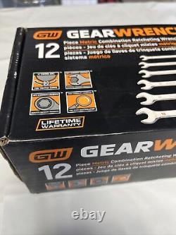 GEARWRENCH 86927 12 Pc 90T Metric Combo Ratcheting Wrench Set NEW