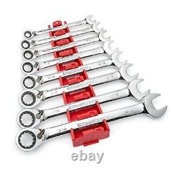 GEARWRENCH 8 Pc. 12 Pt. Reversible Ratcheting Combination Wrench Set SAE 9533N