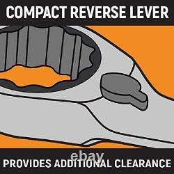 GEARWRENCH 8 Pc. 12 Pt. Reversible Ratcheting Combination Wrench Set SAE 9533N