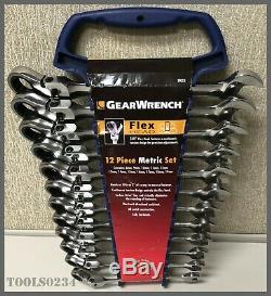 GEARWRENCH 9901D 12 Pc. 12-Point Flex Head Ratcheting Combo Metric Wrench Set