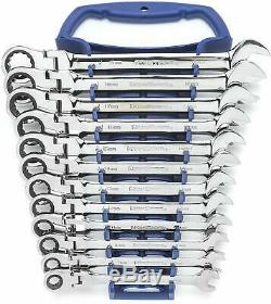 GEARWRENCH 9901 12 Piece Metric Flex-Head Combination Ratcheting Wrench Set