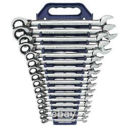 GEARWRENCH Combination Ratcheting Wrench Hand Set Metric Reversible 16 Piece