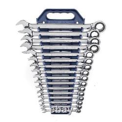 GEARWRENCH Combination Ratcheting Wrench Set 16-Piece+72-Tooth With Plastic Rack