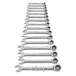 GEARWRENCH Combination Ratcheting Wrench Set 16-Piece+72-Tooth With Plastic Rack