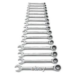 GEARWRENCH Combination Ratcheting Wrench Set Metric Master 16-Piece Hand Tool