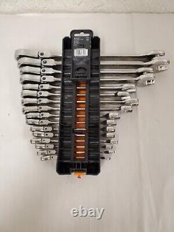 GEARWRENCH Metric 90-Tooth Flex Head Combo Ratcheting Wrench Set (16-Piece)