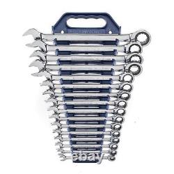 GEARWRENCH Metric Combination Wrench Set 72-Tooth Ratcheting Box End (16-Piece)