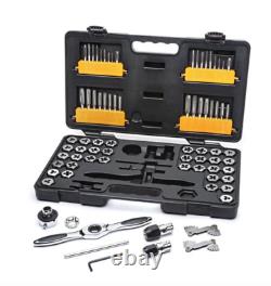 GEARWRENCH Tap Die Set SAE/Metric 5 Degree Ratcheting Twist Lock System 75-Piece