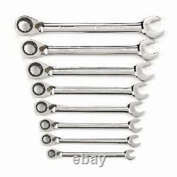 GEARWRENCH Wrench Set Ratcheting Reversible Box End SAE Hand Tool Chrome 8 Piece