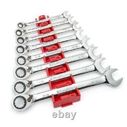 GEARWRENCH Wrench Set Ratcheting Reversible Box End SAE Hand Tool Chrome 8 Piece