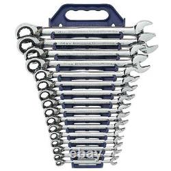 GEARWRENCH Wrench Set Ratcheting Reversible Metric Alloy Steel Hand Tool 16 Pc