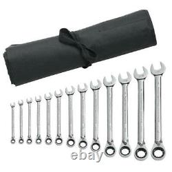 GEARWRENCH Wrench Set Reversible Ratcheting Combination Roll SAE Hand Tool 13 Pc