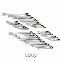 GEARWRENCH Wrench Set SAE/Metric Combination Ratcheting Alloy Steel (32-Piece)