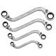 Gearwrench Wrench Set S-shape Reversible Double Box Ratcheting Sae 4-piece New