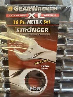 GEARWRENCH XL Ratcheting Combination Metric Wrench Set 16 Pc, 12 Point 85099