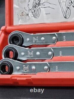 Gates Tools Universal 3-pc Ratcheting Serpentine Belt Wrench Set. New