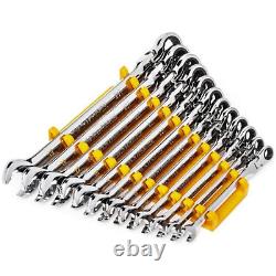 GearWrench 12 Pc 90T 12 Pt Flex Ratcheting Combination Metric Wrench Set