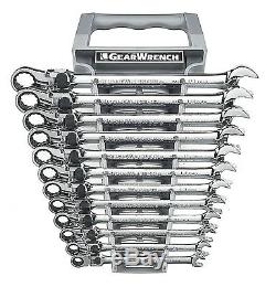 GearWrench 12 Pc XL Metric 8 19mm Locking Flexhead Ratchet Spanner Set 85698
