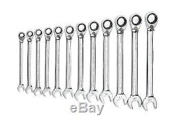 GearWrench 12 Piece Metric 8 19mm Reversible Ratcheting Wrench Set 9620N