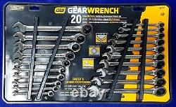 GearWrench 12 Point SAE/Metric Combination Ratcheting Wrench Set (20-Piece)