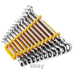 GearWrench 12pc 90T 12 Pt Flex Ratcheting Combination Metric Wrench Set 86727