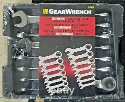 GearWrench 14pc SAE & Metric Stubby Ratcheting Combo Wrench Set #85206