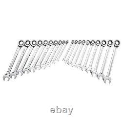 GearWrench 20 Piece Standard and Metric Ratcheting Combination Wrench Set