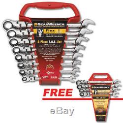 GearWrench 28pc SAE & Metric Ratcheting Flex Head Wrench set 8-24MM & 5/16 to 1