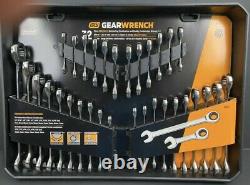 GearWrench 32-Piece Ratcheting Wrench Set Stubby & Standard SAE/Metric. NEW