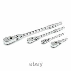 GearWrench 4 Piece Full Polish Flex Handle Ratchet Set 81230F NEW SEALED