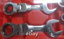 GearWrench 7 Pc. Flexible Ratcheting Stubby SAE Wrench Set # 9570 3/8-3/4