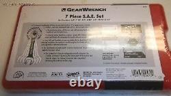 GearWrench 7 Pc. Flexible Ratcheting Stubby SAE Wrench Set # 9570 3/8-3/4