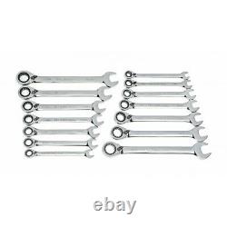 GearWrench 81542 14 Pc. 12 Pt. Reversible Ratcheting Combination Wrench Set