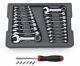 Gearwrench 81903 20pc 12 Pt Stubby Combo Wrench Set & 82781 Ratchet Screwdriver