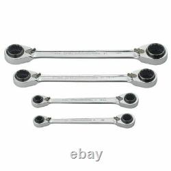 GearWrench 85215 4pc 12Pt QuadBox Metric Reversible Ratcheting Wrench Set