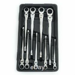 GearWrench 85298 9 Pc XL X-Beam Flex Head Ratcheting Combination SAE Wrench Set