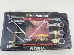 GearWrench 85298 Ratcheting Combination Wrench Set, 9 pc X-Beam Flex