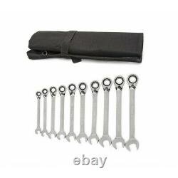 GearWrench 85892 10pc Metric Reversible Ratcheting Combo Wrench Set With Roll Up