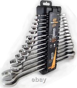 GearWrench 86959 14 PC SAE Combination Ratcheting Wrenches 1/4 thru 1 inch