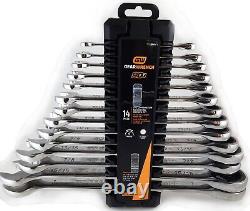GearWrench 86959 14 PC SAE Combination Ratcheting Wrenches 1/4 thru 1 inch