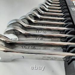 GearWrench 86959 14 PC SAE Combination Ratcheting Wrenches 1/4 thru 1 inch