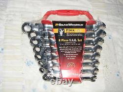 GearWrench 8pc SAE Flex Head Ratcheting Wrench set #9701
